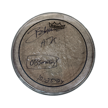Load image into Gallery viewer, Autographed &amp; Stage Used for DEATHBATS CLUB Observatory Show - BROOKS WACKERMAN A7X Drumheads - 1234Clothing