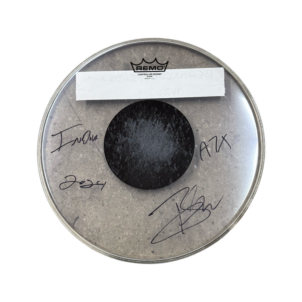 Autographed & Stage Used for BANDLAND Festival Bengaluru - BROOKS WACKERMAN A7X Drumheads - 1234Clothing