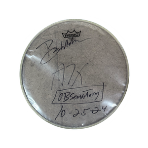 Autographed & Stage Used for DEATHBATS CLUB Observatory Show - BROOKS WACKERMAN A7X Drumheads - 1234Clothing