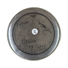 Load image into Gallery viewer, Autographed &amp; Stage Used for "Life Is But A Dream..." Tour - BROOKS WACKERMAN A7X Drum Heads (Mexico City, MX @ Estadio GNP Seguros 1/17/26)