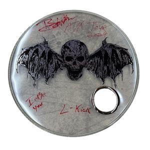 Autographed & Stage Used for 2024 "Life Is But A Dream..." Tour - BROOKS WACKERMAN A7X x Wesbat Kick Drum Head - 1234Clothing