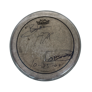 Autographed & Stage Used for DEATHBATS CLUB Observatory Show - BROOKS WACKERMAN A7X Drumheads - 1234Clothing