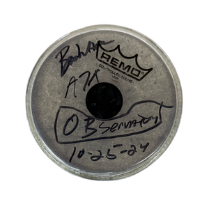 Autographed & Stage Used for DEATHBATS CLUB Observatory Show - BROOKS WACKERMAN A7X Drumheads - 1234Clothing