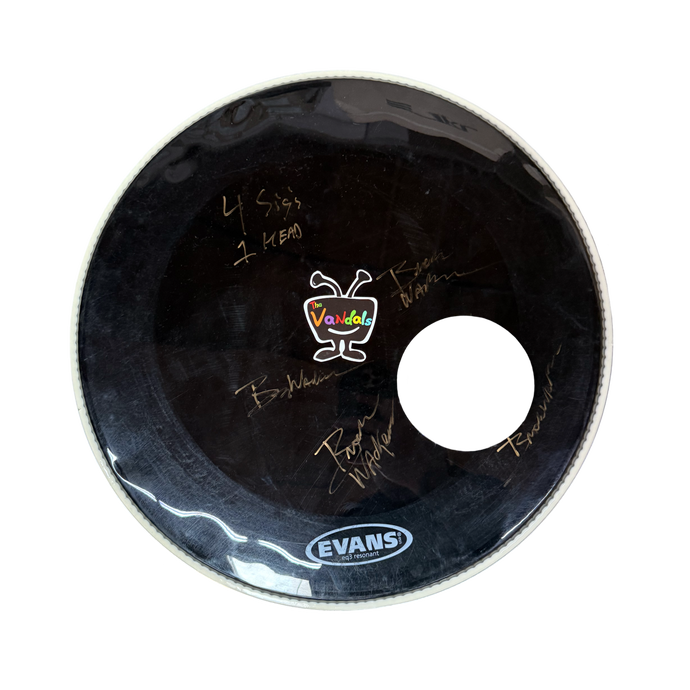 BROOKS WACKERMAN VAULT: The Vandals Era Signed Kick Drum Head ft. 